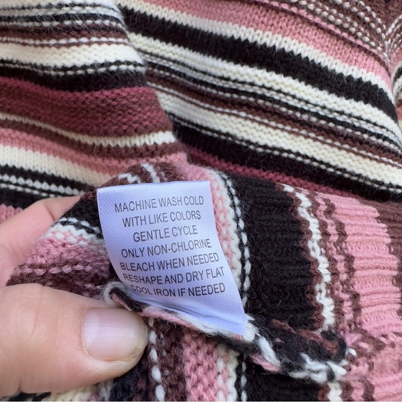 Les Serein | Stitch Fix Fabiolina V Neck Pink Stripe Cardigan NWT Size XL - Picture 12 of 15